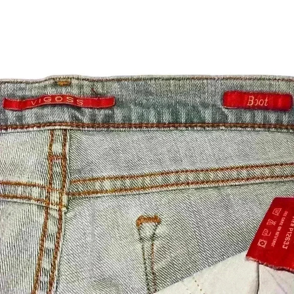 Vigoss Venice Size 13 Jeans Boot Cut Light Wash Low Rise Y2K - Picture 8 of 14